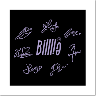 design with the signatures of the billlie group Posters and Art